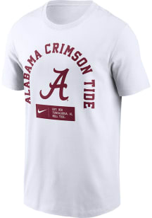 Nike Alabama Crimson Tide White Seasonal Front Back Short Sleeve T Shirt