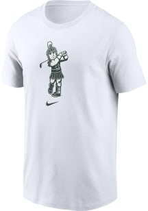 Nike Michigan State Spartans White Sparty Playing Golf Short Sleeve T Shirt