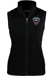 Cutter and Buck DC United Womens Black Cascade Sherpa Vest