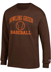 Champion Bowling Green Falcons Brown Baseball Icon Jersey Long Sleeve T Shirt