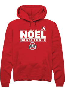 Brandon Noel Ohio State Buckeyes Mens Red NIL Stacked Box Player Hood