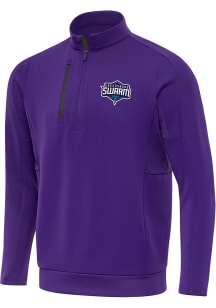 Antigua Greensboro Swarm Mens Purple Generation Long Sleeve Qtr Zip Pullover