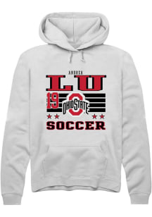 Andrea Lu Ohio State Buckeyes Mens White NIL Striped Player Hood
