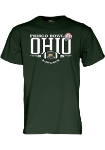 Blue 84 Ohio Bobcats Green 2025 Frisco Bowl Short Sleeve T Shirt