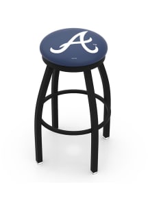 Atlanta Braves Black Pub Stool - Black