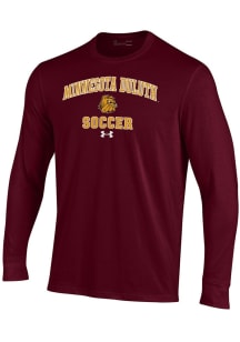 Under Armour UMD Bulldogs Maroon Soccer Performance Long Sleeve T Shirt