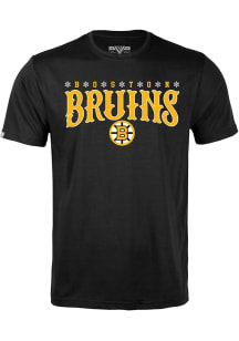 Levelwear Boston Bruins Black Richmond Snowflakes Short Sleeve T Shirt