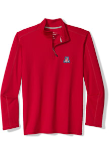 Tommy Bahama Arizona Wildcats Mens Cardinal Island Energy Long Sleeve Qtr Zip Pullover