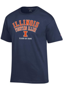 Champion Illinois Fighting Illini Navy Blue Class of 2026 Short Sleeve T Shirt