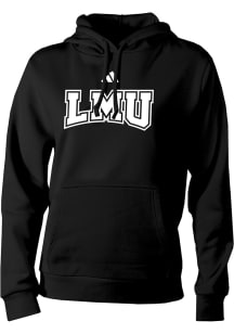 Adidas Loyola Ramblers Womens Black Heat Seal Fleece Hooded Sweatshirt