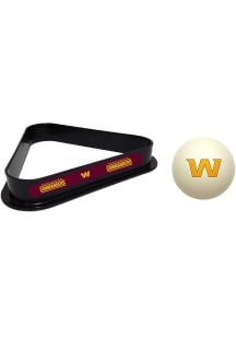 Washington Commanders Cue Ball and Rack Billiard Ball Rack