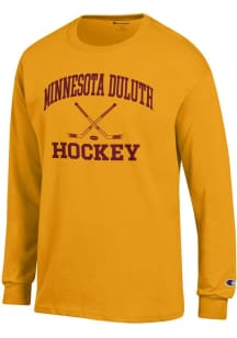 Champion UMD Bulldogs Gold Hockey Jersey Long Sleeve T Shirt