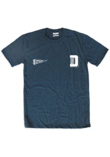 Detroit Navy Blue Pennant Short Sleeve Fashion T Shirt