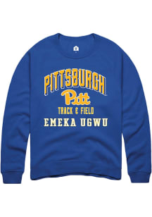 Emeka Ugwu Pitt Panthers Mens Blue NIL Arch Logo Player Crew