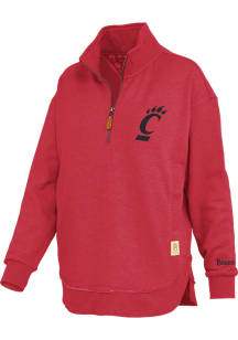 Pressbox Cincinnati Bearcats Womens Red Northfork Sojourn Qtr Zip