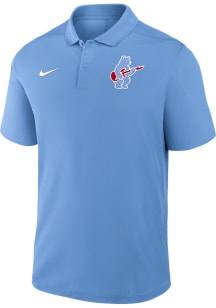 Nike Chicago Cubs Mens Light Blue Electric Bear Victory Short Sleeve Polo