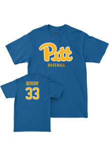 Carter Dierdorf Pitt Panthers Blue NIL Script Short Sleeve Player T Shirt