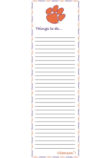 Clemson Tigers To Do Notepad