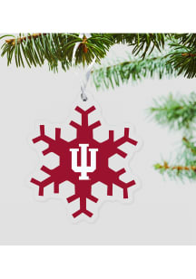 Indiana Hoosiers Snowflake Ornament - Crimson