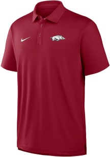 Nike Arkansas Razorbacks Mens Cardinal Red DriFit Tour Short Sleeve Polo