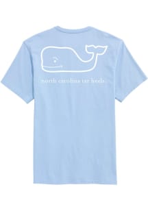 Vineyard Vines North Carolina Tar Heels Light Blue Vintage whale Short Sleeve T Shirt
