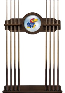 Kansas Jayhawks Solid Wood Cue Rack Pool Table