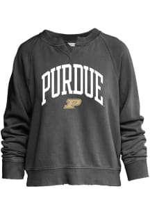 Purdue Boilermakers Womens Black Willow Crew Sweatshirt