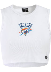 Hype and Vice Oklahoma City Thunder Womens White Cut Off Tank Top