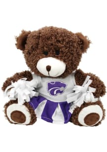 K-State Wildcats Cheerleader Bear Plush - Purple