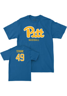 Isaac Terhune Pitt Panthers Blue NIL Script Short Sleeve Player T Shirt