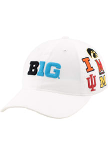 Zephyr Big Ten NCAA All Over Big Ten Scholarship Adjustable Hat - White