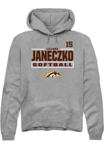 Liliana Janeczko Western Michigan Broncos Mens Grey NIL Stacked Box Player Hood