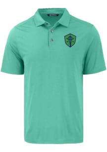Cutter and Buck Seattle Sounders FC Mens Kelly Green Coastline Eco Short Sleeve Polo