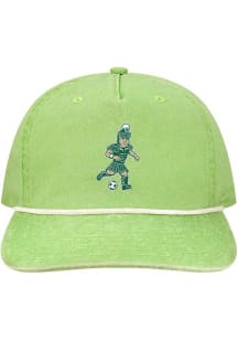 Michigan State Spartans Green Soccer Sparty Skully Mens Snapback Hat
