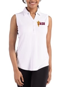 Cutter and Buck Arizona State Sun Devils Womens White Forge Eco Polo Shirt