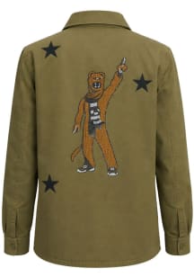 Penn State Nittany Lions Womens Olive Full Body Mascot Shacket Light Weight Jacket