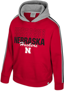 Colosseum Nebraska Cornhuskers Youth Red Attaboy Long Sleeve Hoodie
