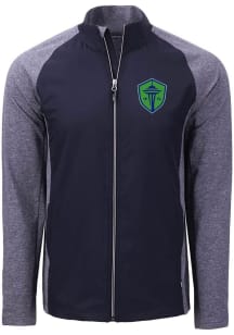 Cutter and Buck Seattle Sounders FC Mens Navy Blue Adapt Eco Medium Weight Jacket