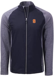 Cutter and Buck Syracuse Orange Mens Navy Blue Adapt Eco Medium Weight Jacket