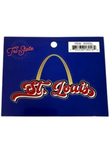 St Louis Arch Script Stickers - Red