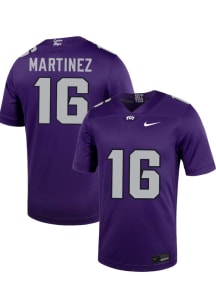 Jonah Martinez  Nike TCU Horned Frogs Purple Football NIL Game Football Jersey