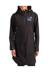 Cutter and Buck Kansas Jayhawks Womens Black Camano Light Weight Jacket