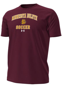 Under Armour UMD Bulldogs Maroon Soccer Performance Short Sleeve T Shirt