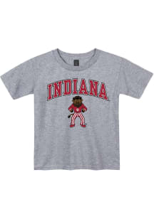 Indiana Hoosiers Toddler Crimson Arch Bison Short Sleeve T-Shirt