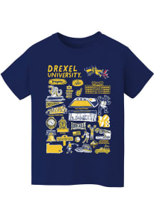 Vive La Fete Drexel Dragons Youth Navy Blue Impressions Short Sleeve T-Shirt