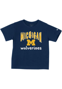 Champion Michigan Wolverines Toddler Navy Blue Stadium Mascot No 1 Short Sleeve T-Shirt