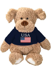 Americana Dog USA Flag Tee Plush - Beige