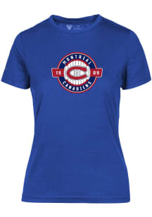 Levelwear Montreal Canadiens Womens Blue Maddox Grail Short Sleeve T-Shirt