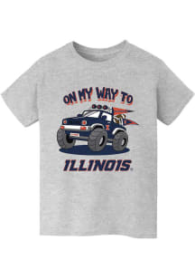 Vive La Fete Illinois Fighting Illini Youth Grey On My Way Short Sleeve T-Shirt