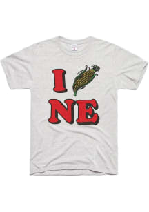 Charlie Hustle Nebraska Ash I Corn Nebraska Short Sleeve Fashion T Shirt